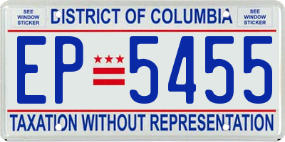 DC license plate EP5455