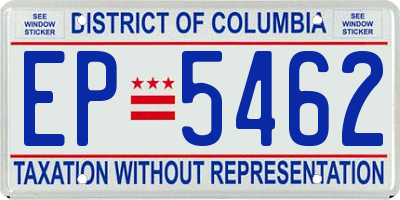 DC license plate EP5462