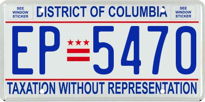 DC license plate EP5470