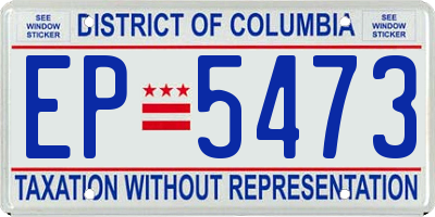 DC license plate EP5473