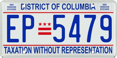 DC license plate EP5479