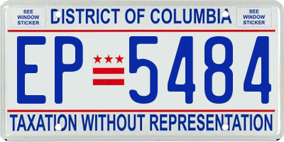 DC license plate EP5484