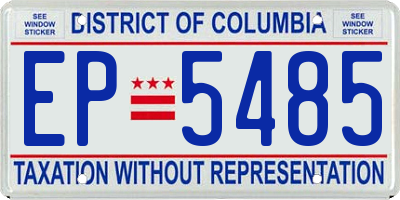 DC license plate EP5485