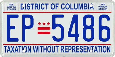 DC license plate EP5486