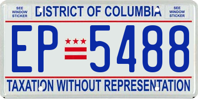 DC license plate EP5488