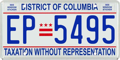 DC license plate EP5495