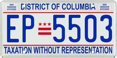 DC license plate EP5503
