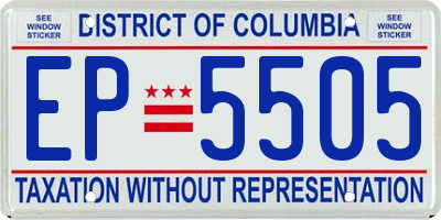 DC license plate EP5505