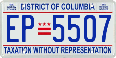 DC license plate EP5507