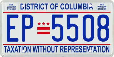 DC license plate EP5508