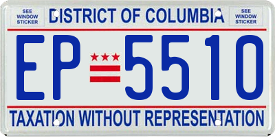 DC license plate EP5510