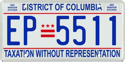 DC license plate EP5511