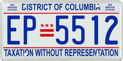 DC license plate EP5512