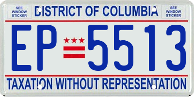 DC license plate EP5513
