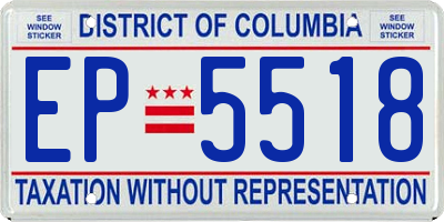 DC license plate EP5518