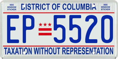 DC license plate EP5520