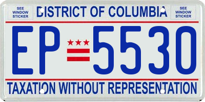 DC license plate EP5530