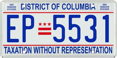 DC license plate EP5531