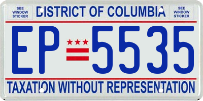 DC license plate EP5535