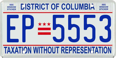 DC license plate EP5553