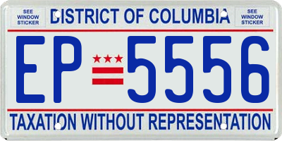 DC license plate EP5556