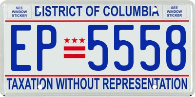 DC license plate EP5558