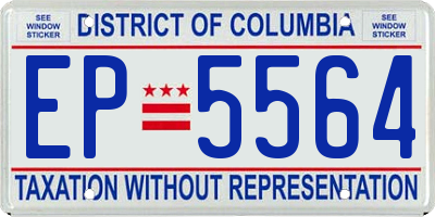 DC license plate EP5564