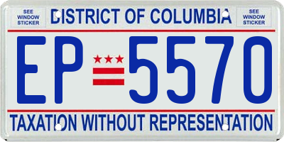 DC license plate EP5570