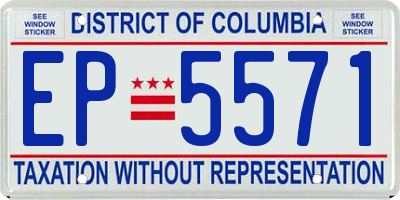 DC license plate EP5571