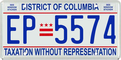 DC license plate EP5574