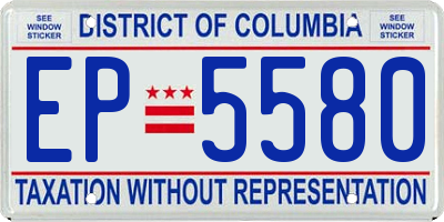 DC license plate EP5580