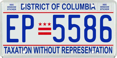 DC license plate EP5586