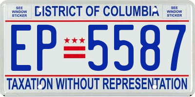DC license plate EP5587
