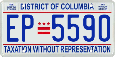 DC license plate EP5590