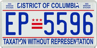 DC license plate EP5596