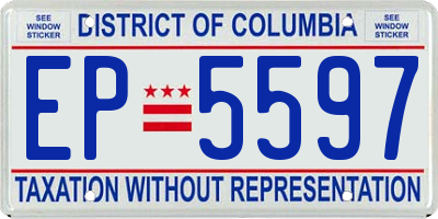 DC license plate EP5597