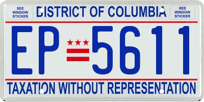 DC license plate EP5611