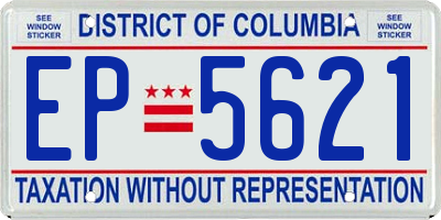 DC license plate EP5621
