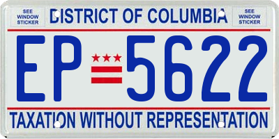 DC license plate EP5622