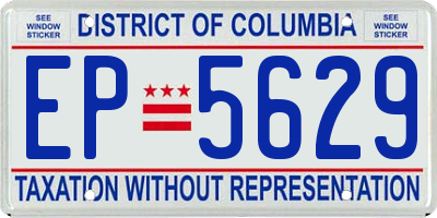 DC license plate EP5629