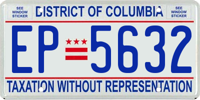 DC license plate EP5632