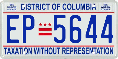 DC license plate EP5644