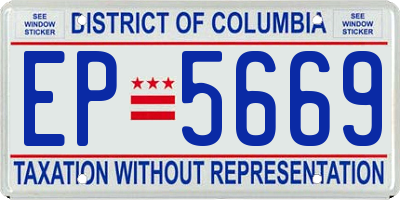 DC license plate EP5669