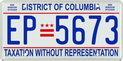 DC license plate EP5673