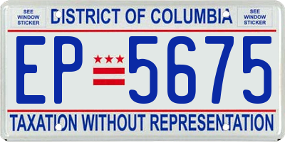 DC license plate EP5675