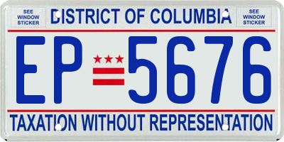 DC license plate EP5676
