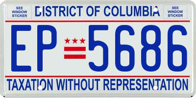 DC license plate EP5686