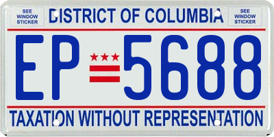 DC license plate EP5688