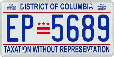 DC license plate EP5689