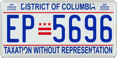 DC license plate EP5696